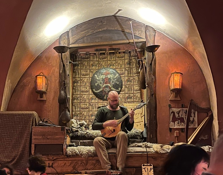 Musician at restaurant Aifur